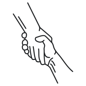 Icon of two clasping hands